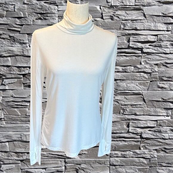 Modern Movement Lightweight Long Sleeve Cream/Ivory Loose Turtleneck SOFT Large - Picture 8 of 10